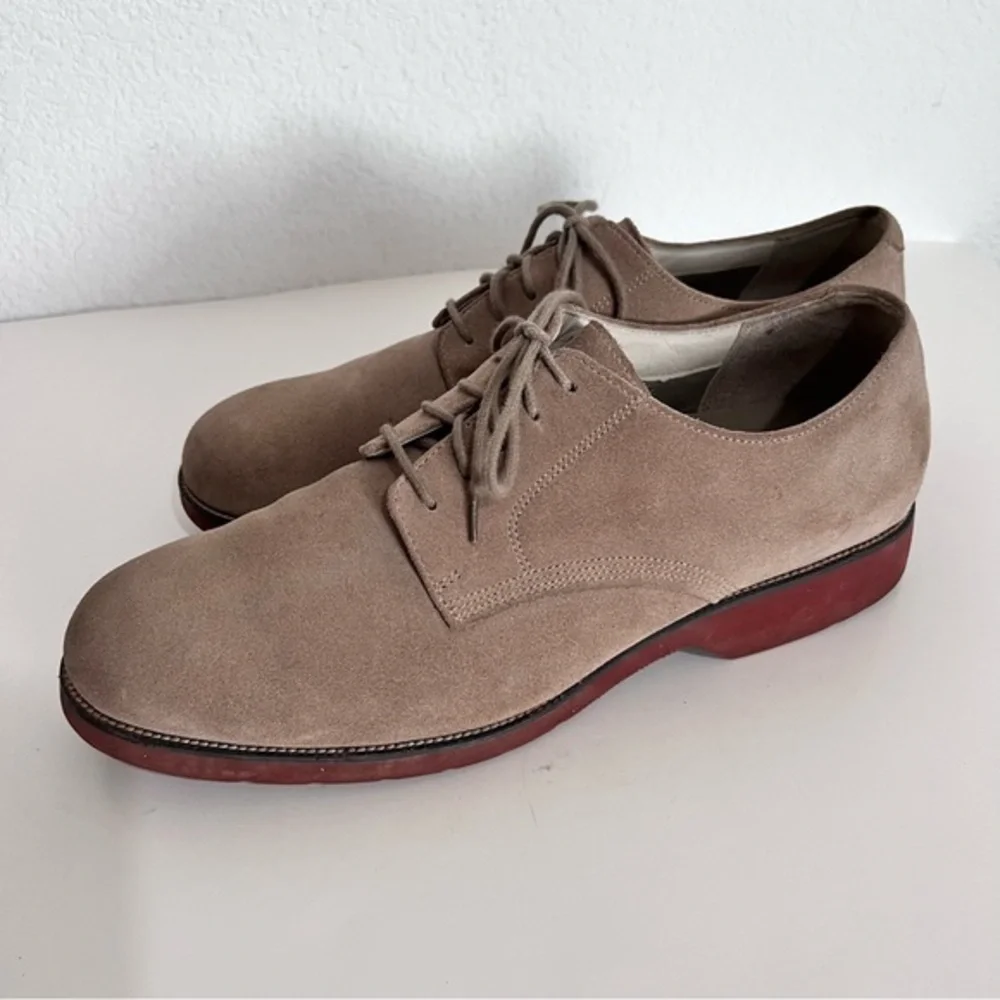 Rockport Taupe Tan Suede Leather Lace Up Oxfords 12